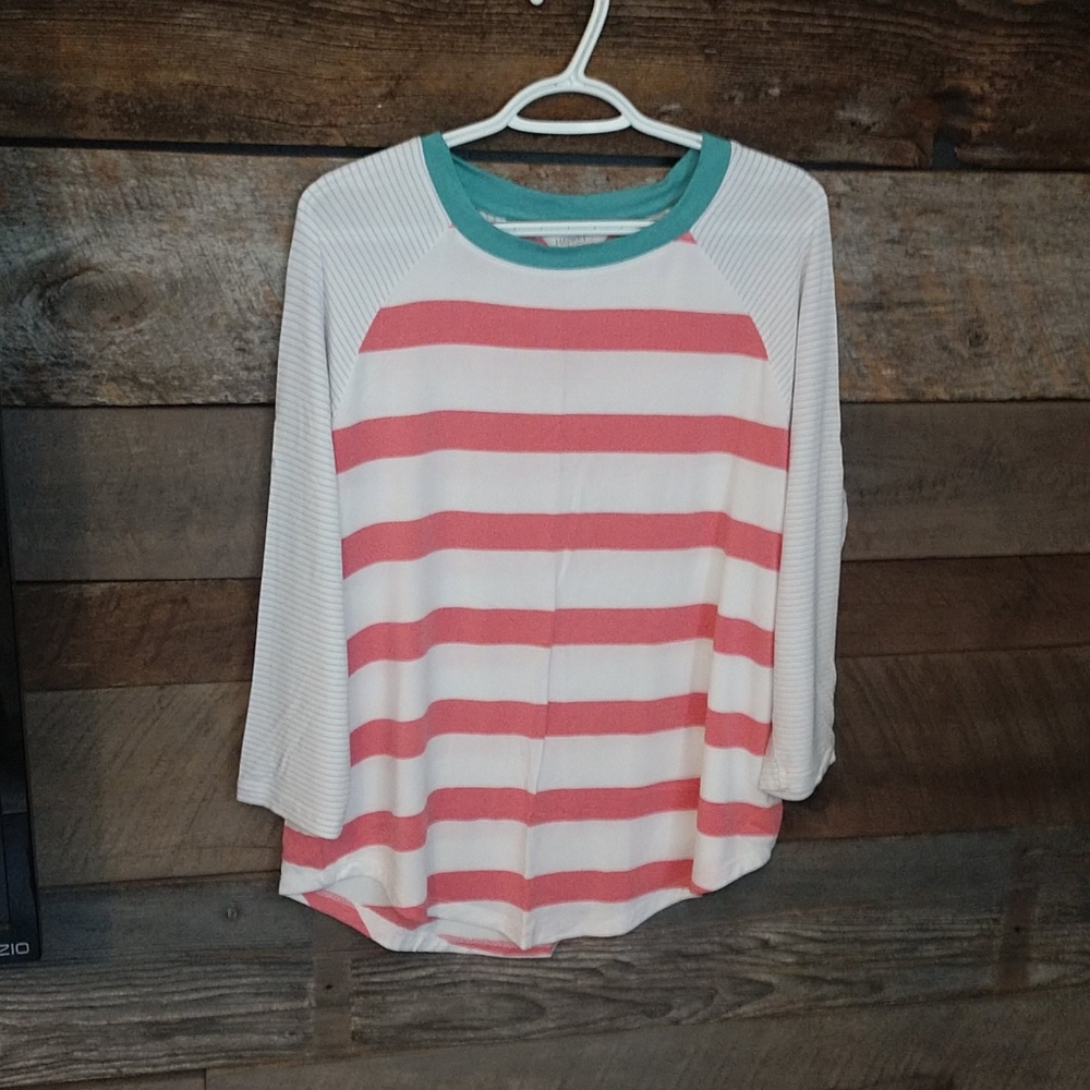 NWOT Market & Spruce Striped Baseball Tee